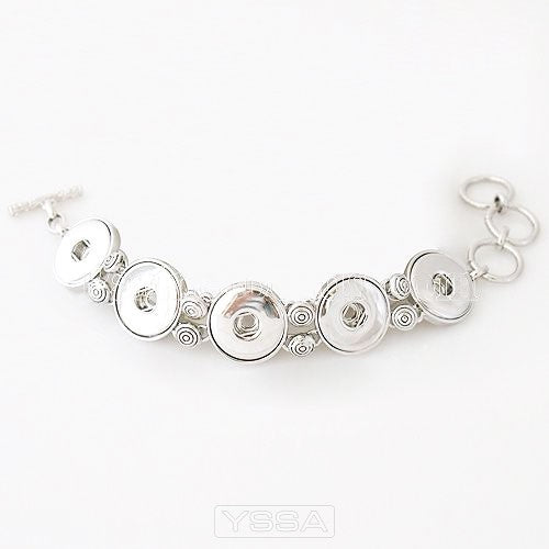 Silver colored Chunk bracelet - For 5 ch