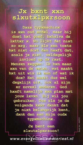 Kaart je bent een sleutelpersoon