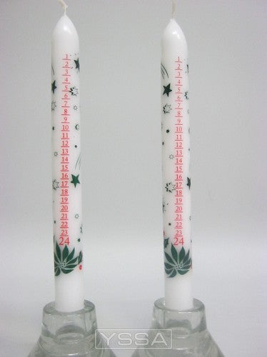 Advent candle with numbers - 23 x 2,3 cm