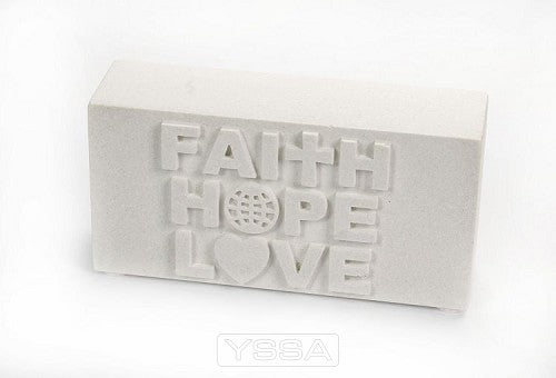 Steen faith hope love 10x5x3cm