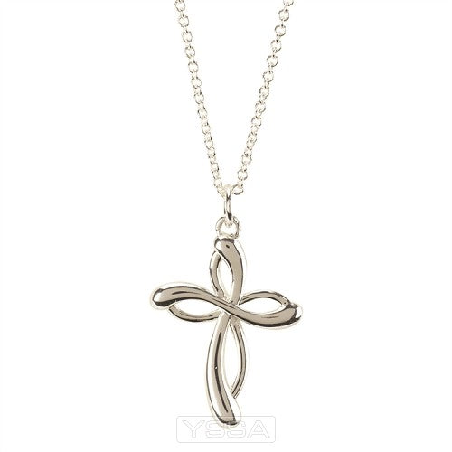 Open ribbon cross - pendant 13 x 16 mm