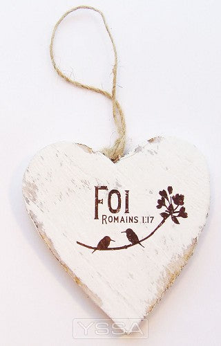 Foi (Coeur en bois - 9,5 cm)