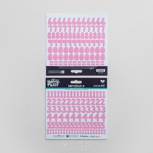 Pink - Cardstock stickers numbers