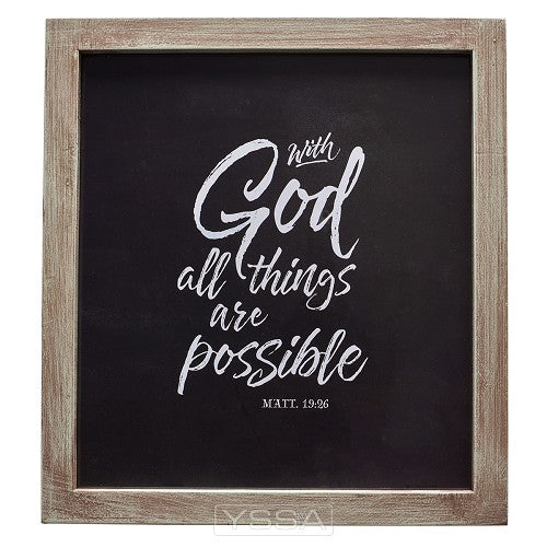 With God all things are possible