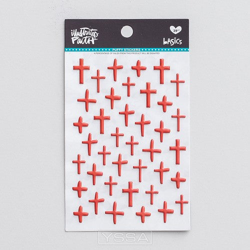 Red crosses - Puffy stickers