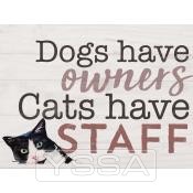 Dogs have owners cats have staff