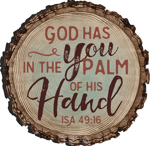 God has you in the palm of His Hand