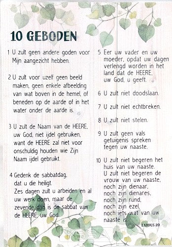 10 geboden Exodus 20