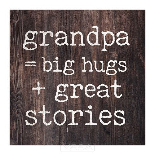 Grandpa = big hugs + grreat stories